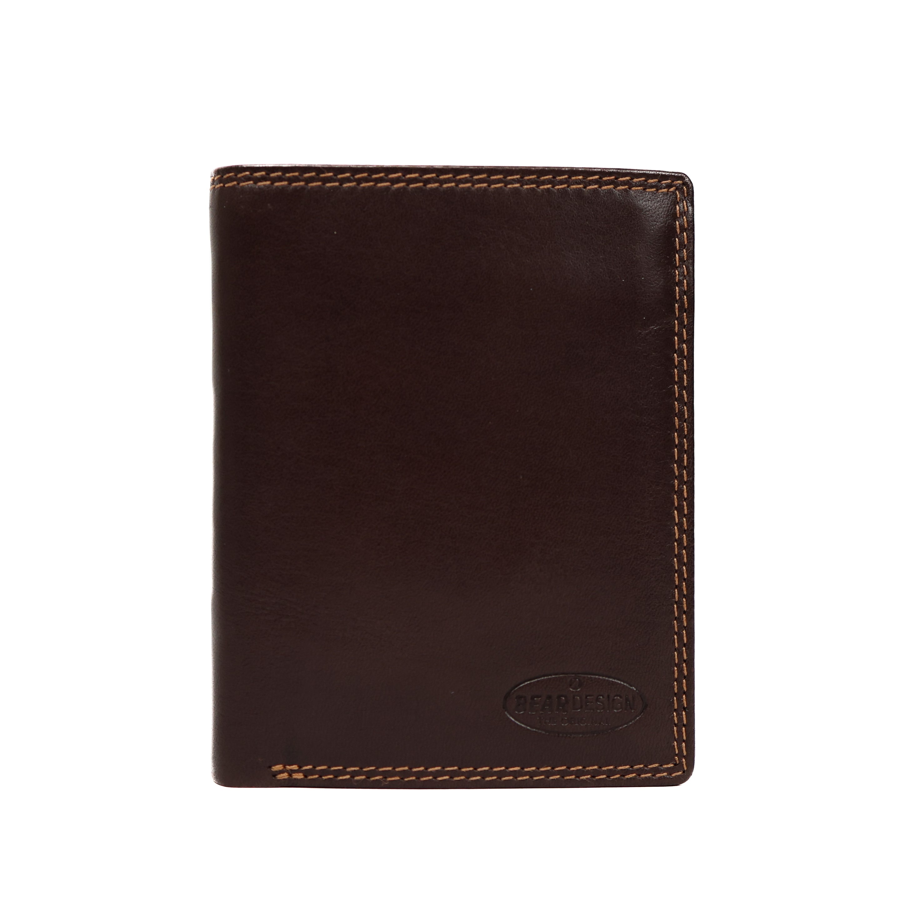 Hoge billfold 'Klaas' donkerbruin Donkerbruin