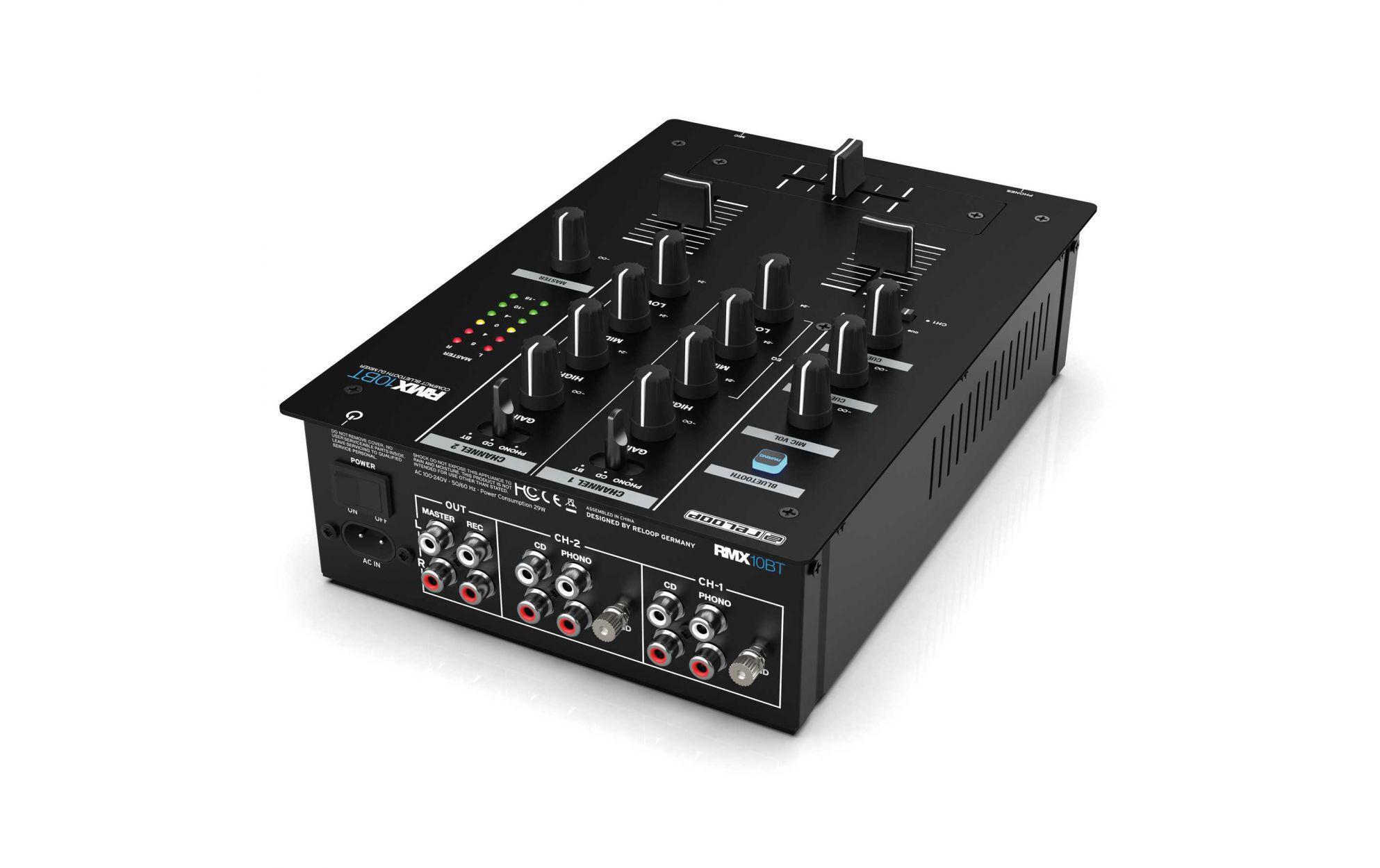DJ-Mixer RMX-10 BT<br>2-Kanal Bluetooth DJ-Mixer in kompakter Bauform