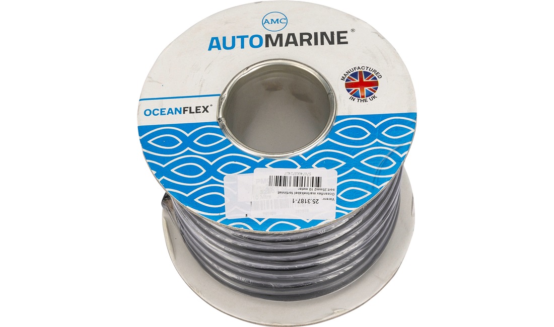 Oceanflex marinekabel sort 25mm2 10 m fortinnet
