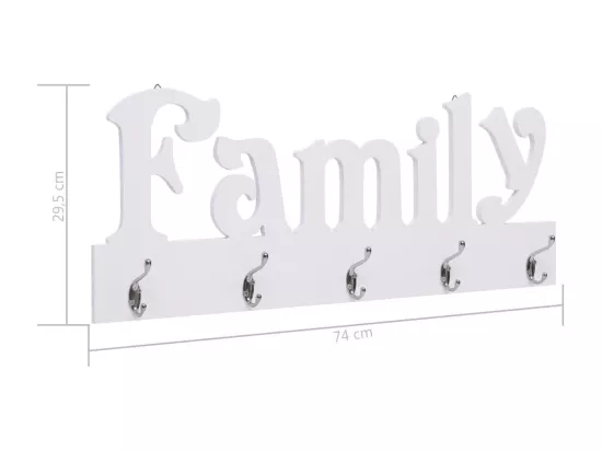 Porte-manteau mural FAMILY 74x29,5 cm