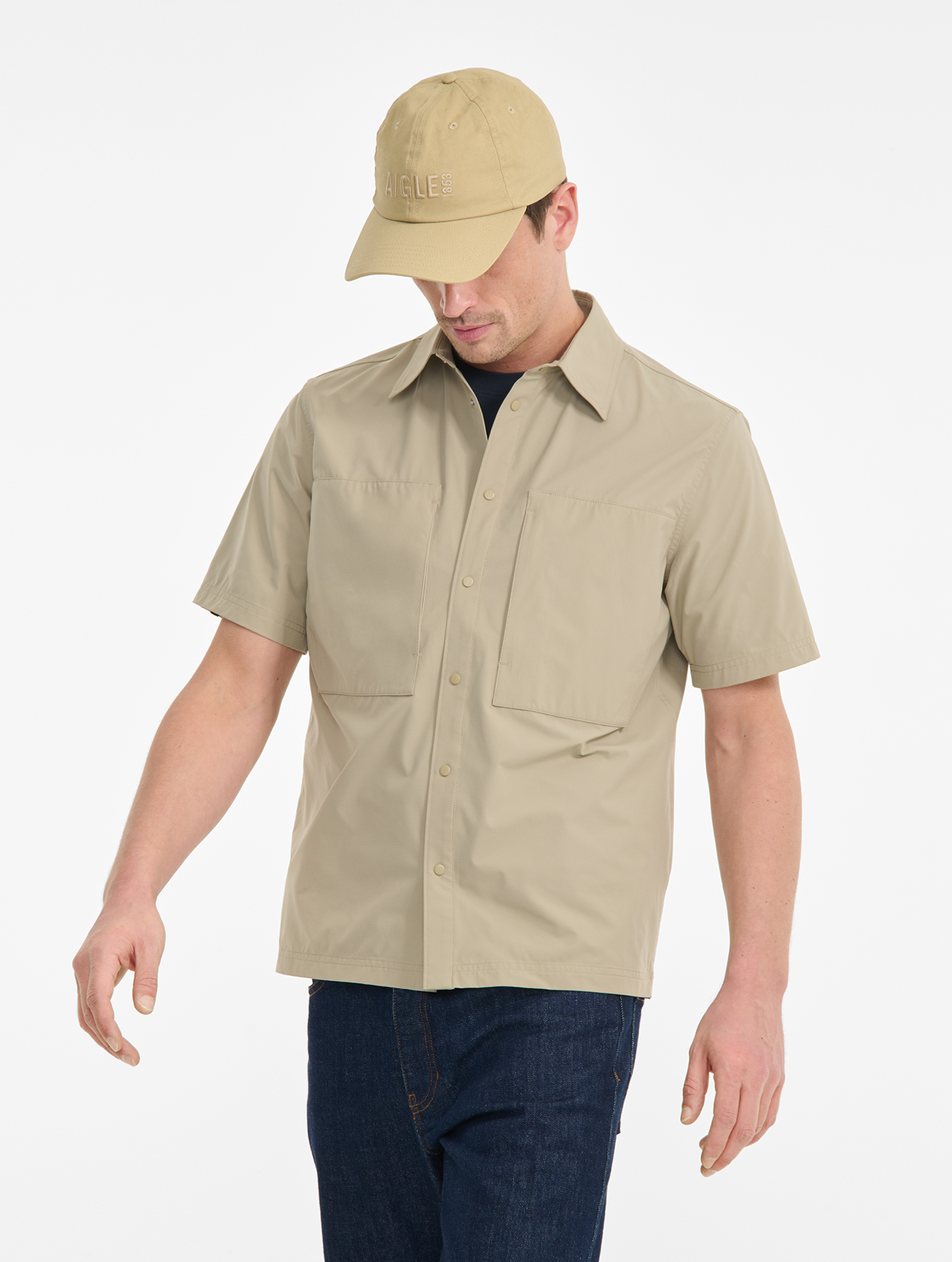Chemise DRY FAST TEXTILE® et UV-C® à manches courtes BISTRE