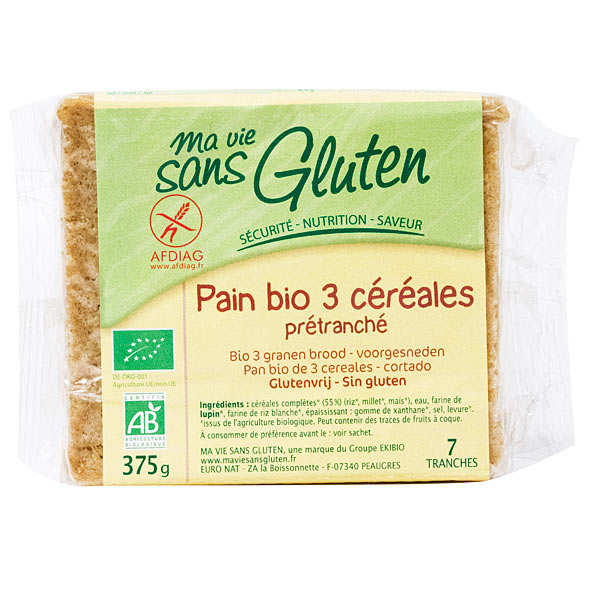 Pain bio aux 3 céréales - sans gluten