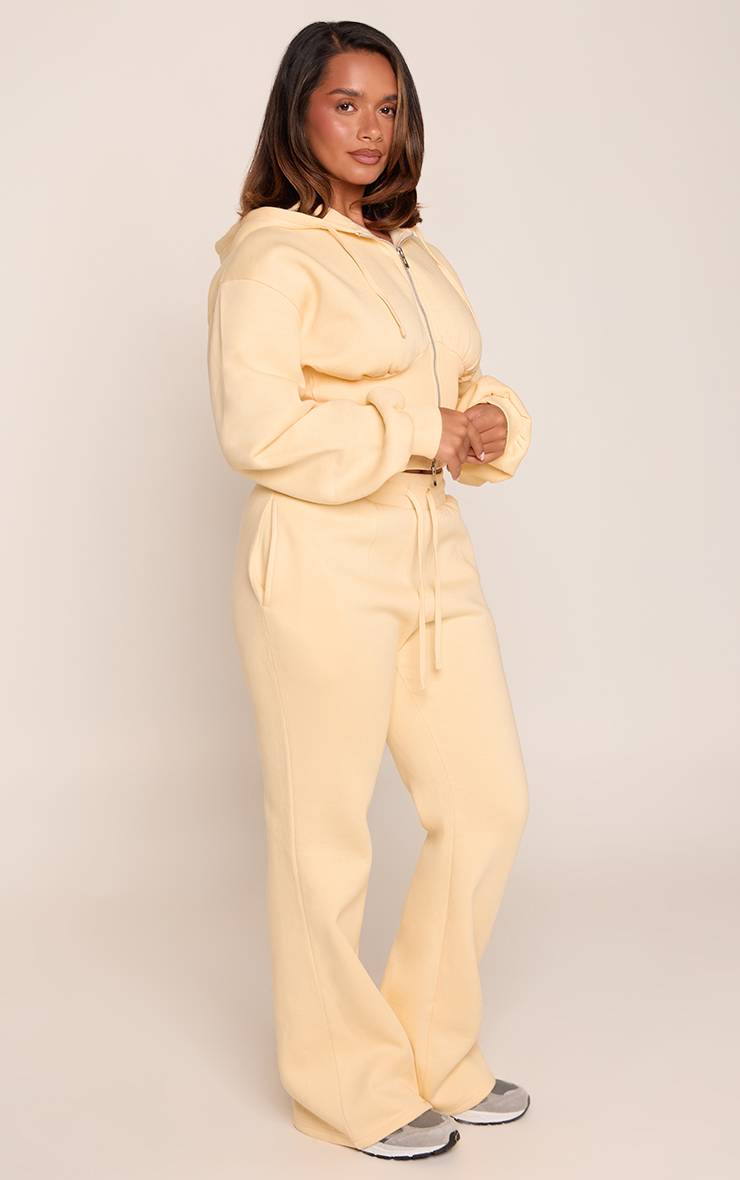 Butter Yellow Jogging Coupe Droite Shape Avec Lien À Nouer Devant