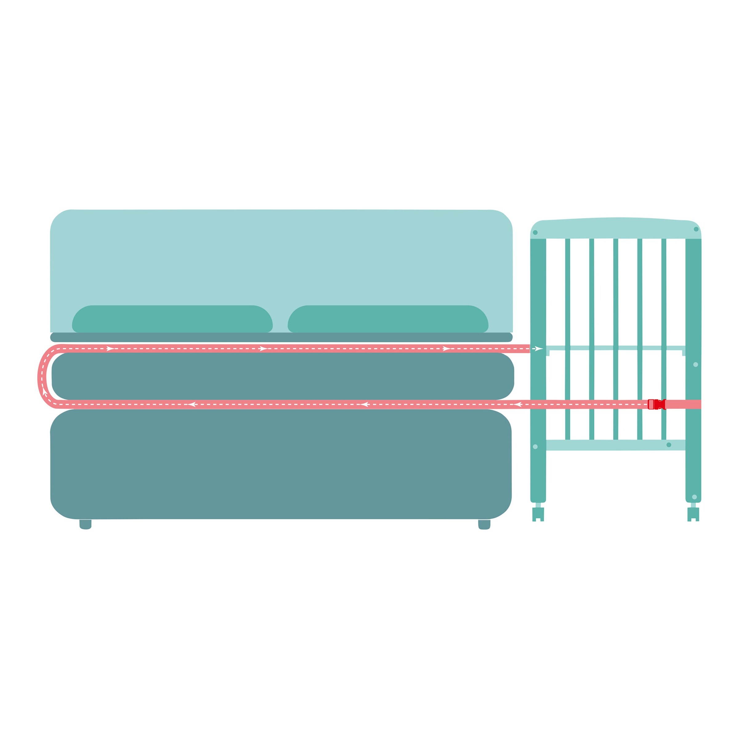 littleworld Beistellbett Nino 90x45 cm natur