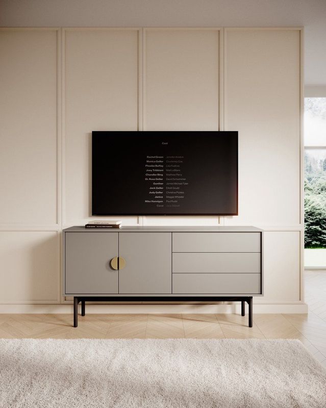 Selsey - STOON - TV-meubel - Beige/Cappuccino - Gelamineerd Spaanplaat