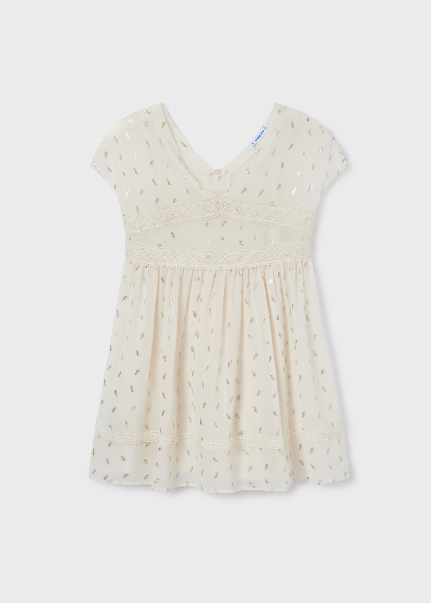 Vestido com estampa metálica para meninas