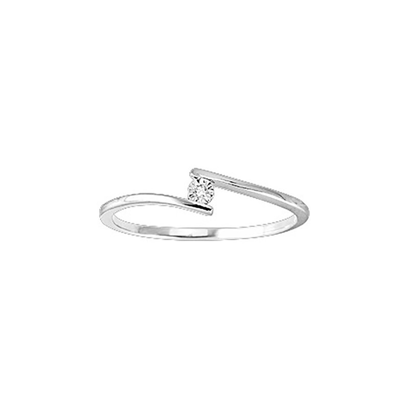 Bague Femme - Or 9 Carats - Diamant 0,006 Carats