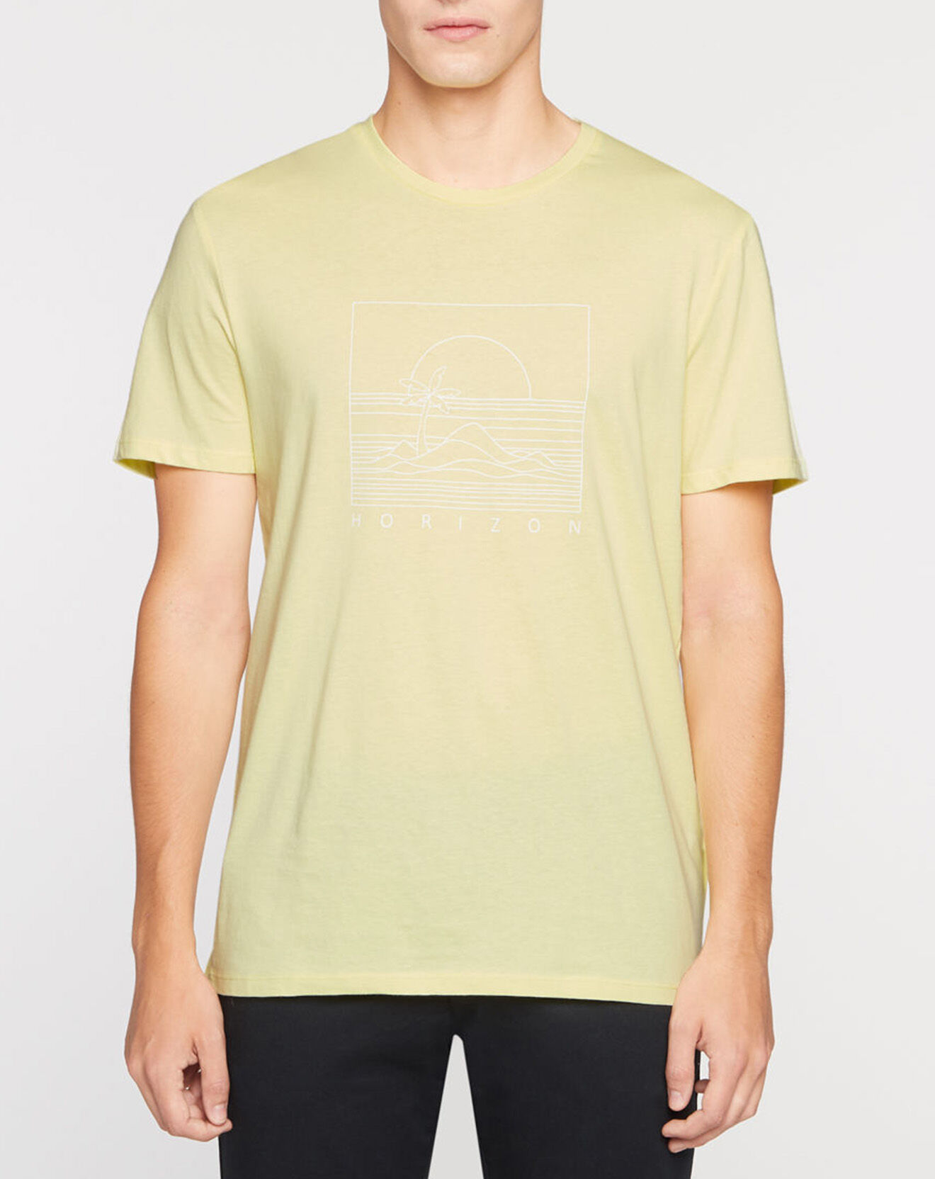 Galeries Lafayette T-Shirt Photprint Graphic Surf jaune clair