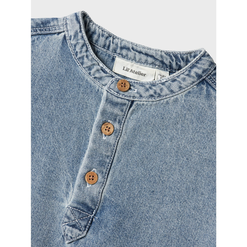 Køb Lil'Atelier Medium Blue Denim Fundo Loose Denim Skjorte