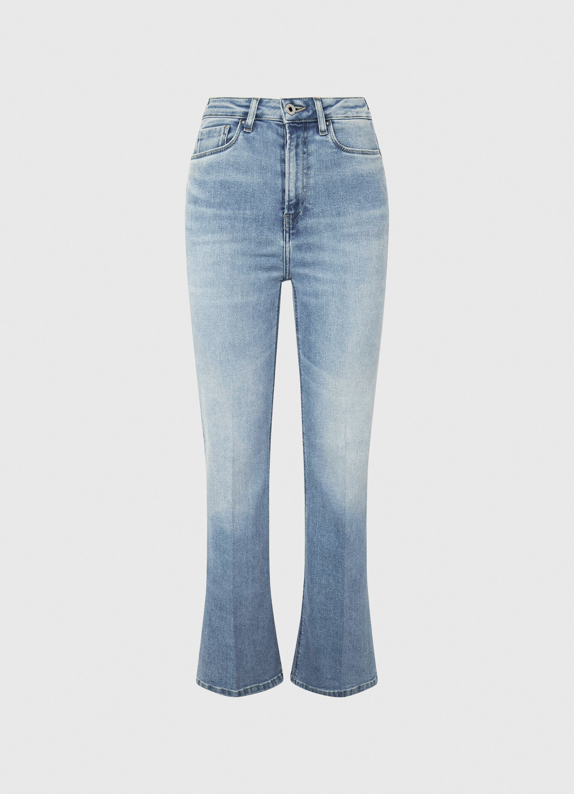 Calça jeans Willa Fit Flare de cintura alta - jeans