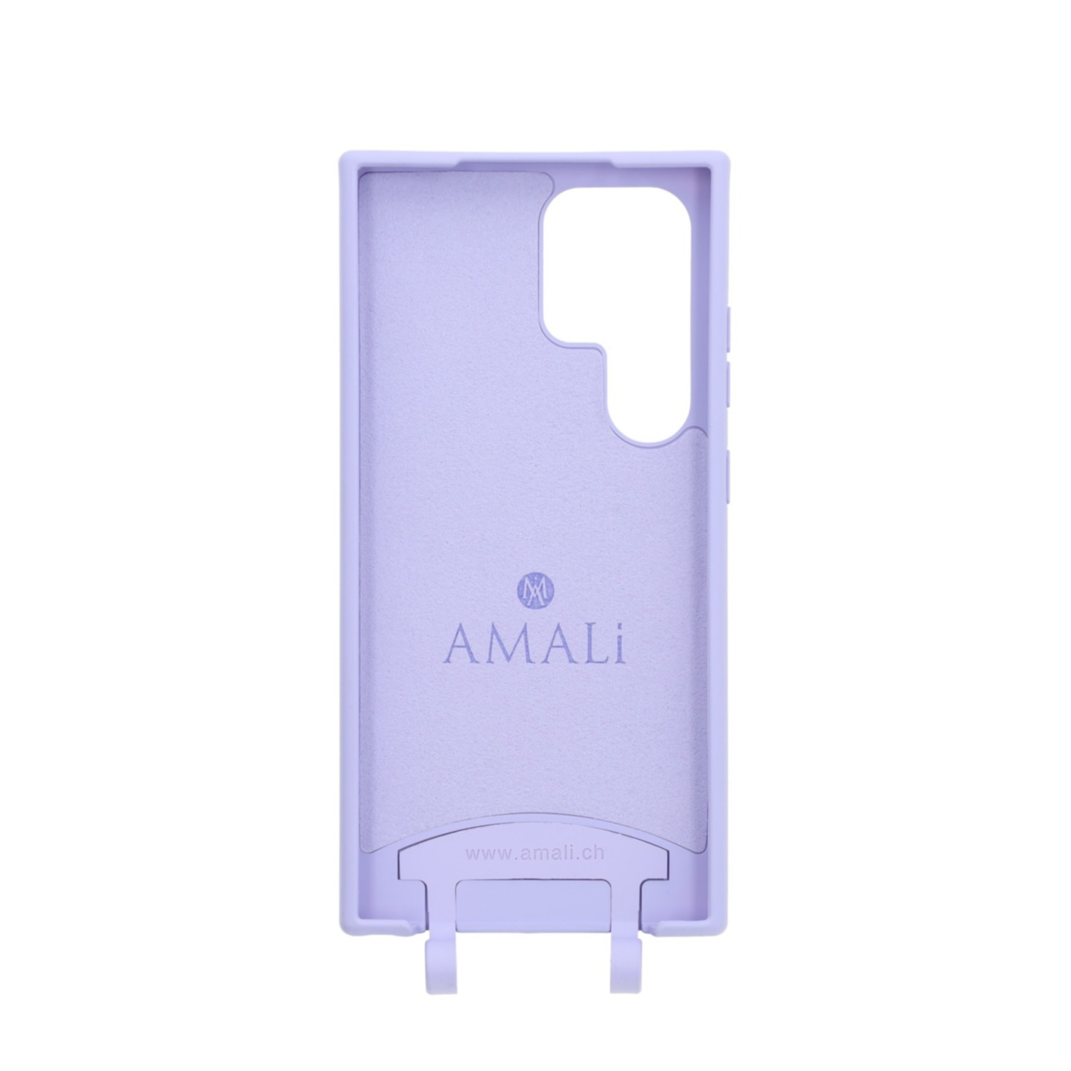 Samsung Galaxy S24 Ultra Handy Hülle Elegantes Case mit abnehmbarem Necklace Adapter - Lilac / Silver
