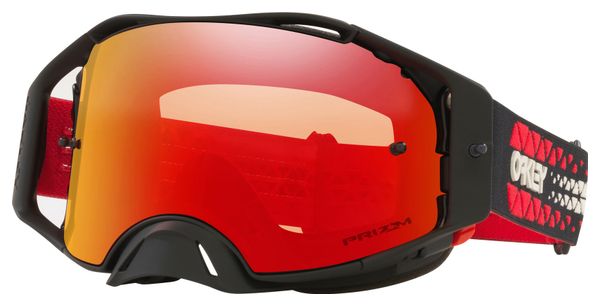 Masque Oakley Airbrake MX Noir Mat Rouge Prizm Torch Iridium / Ref : OO7046-B8