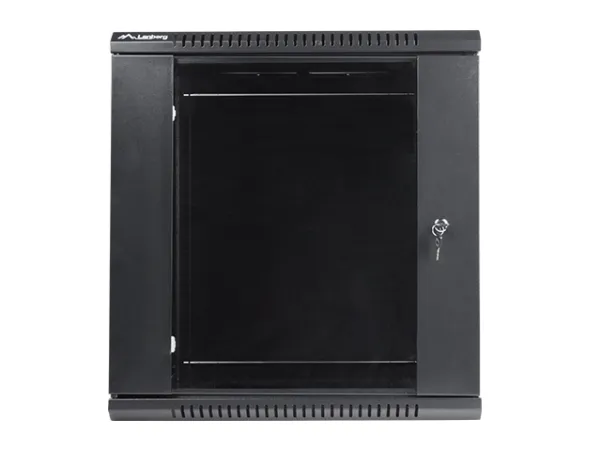 Lanberg - Rack kabinet - vægmonterbar - sort, RAL 9004 - 12U - 19