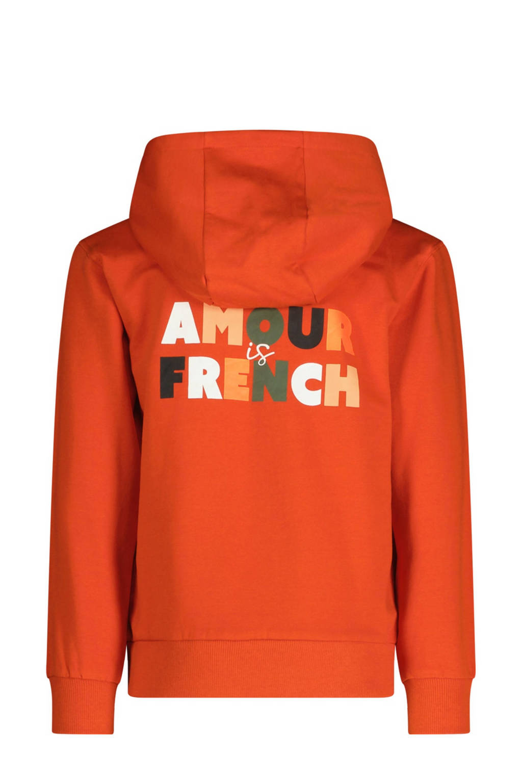 TYGO & vito hoodie Selma met backprint donker oranje
