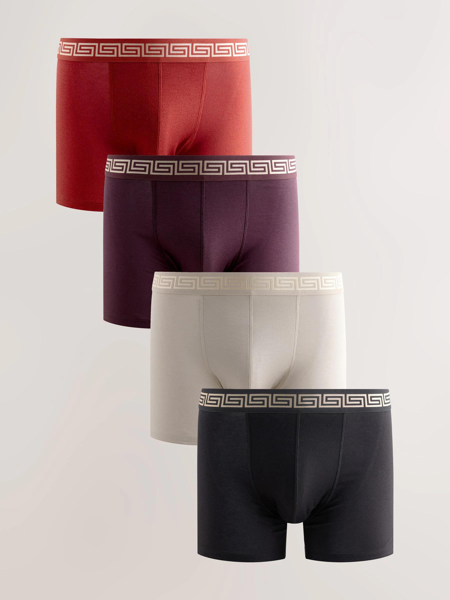 Marineblauw/Paars/Oranje/Naturel - Signature Comfort Zachte Boxershorts