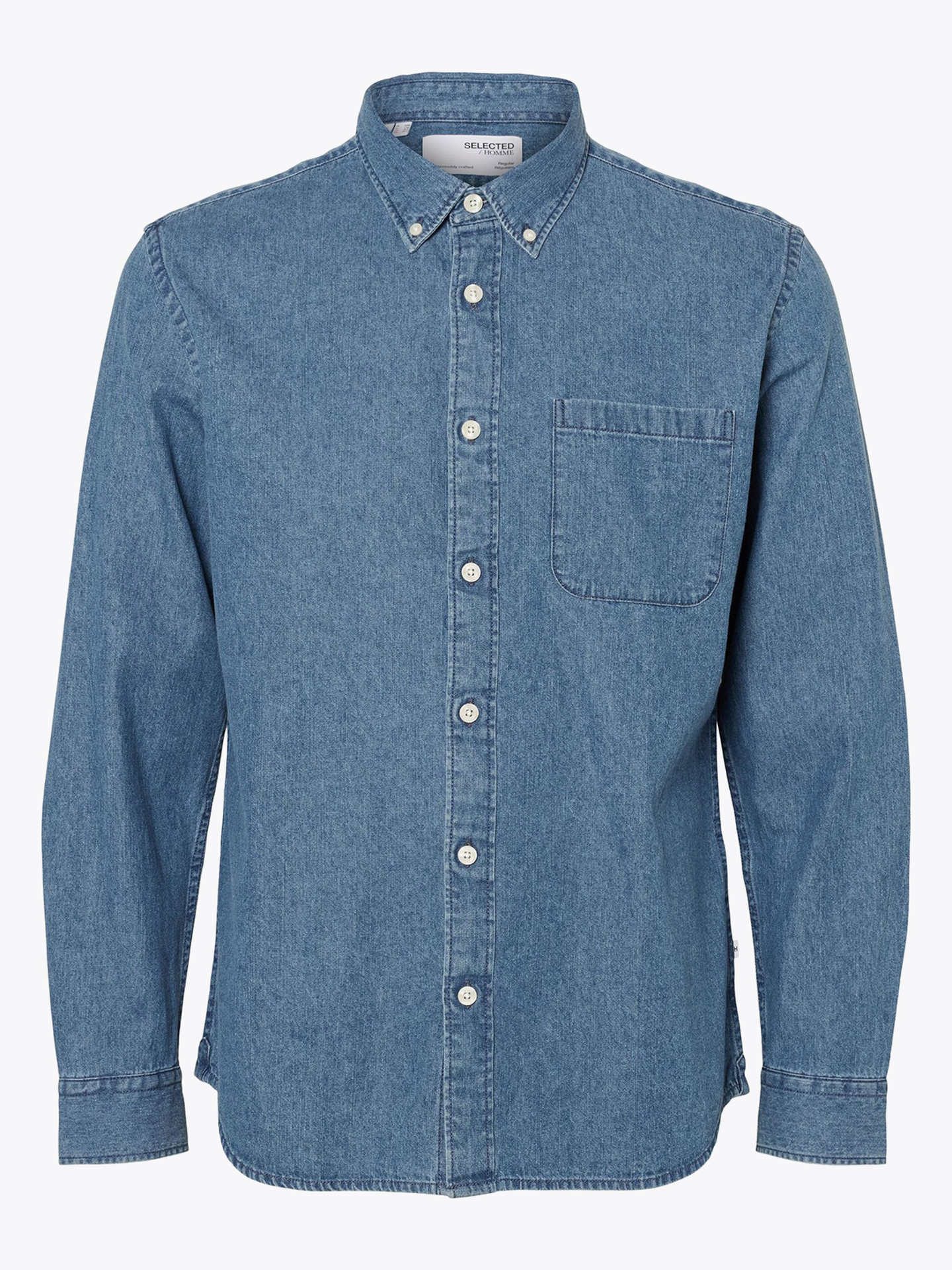 Selected Homme Reg Rick-Denim New Shirt Long Sleeve