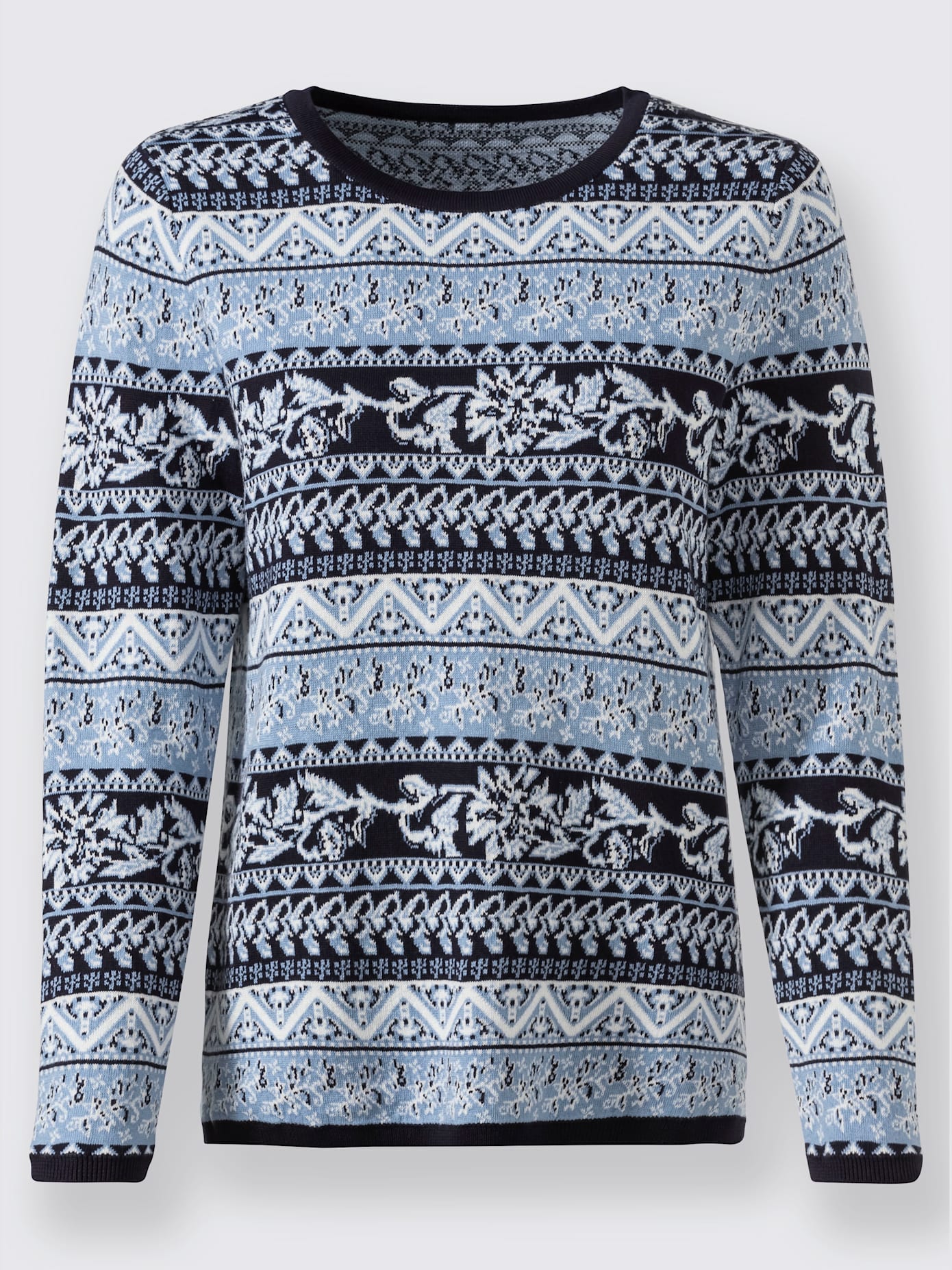 Pull jacquard pure coton pima