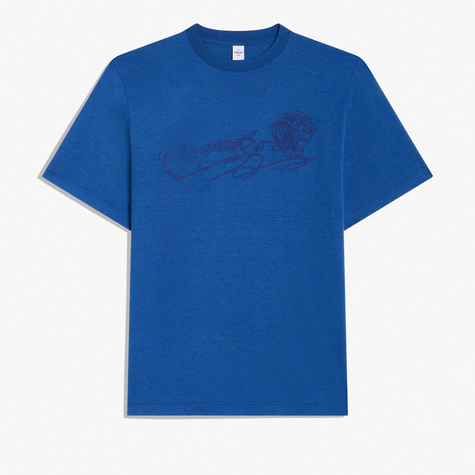T-Shirt Scritto Avec Effet Suede
