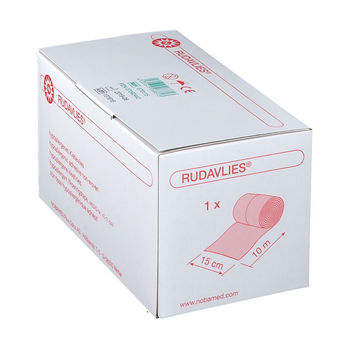 RUDAVLIES® hypoallergenes Klebevlies 15 cm x 10 m