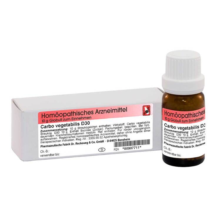 Carbo vegetabilis D 30 Globuli, 10 g