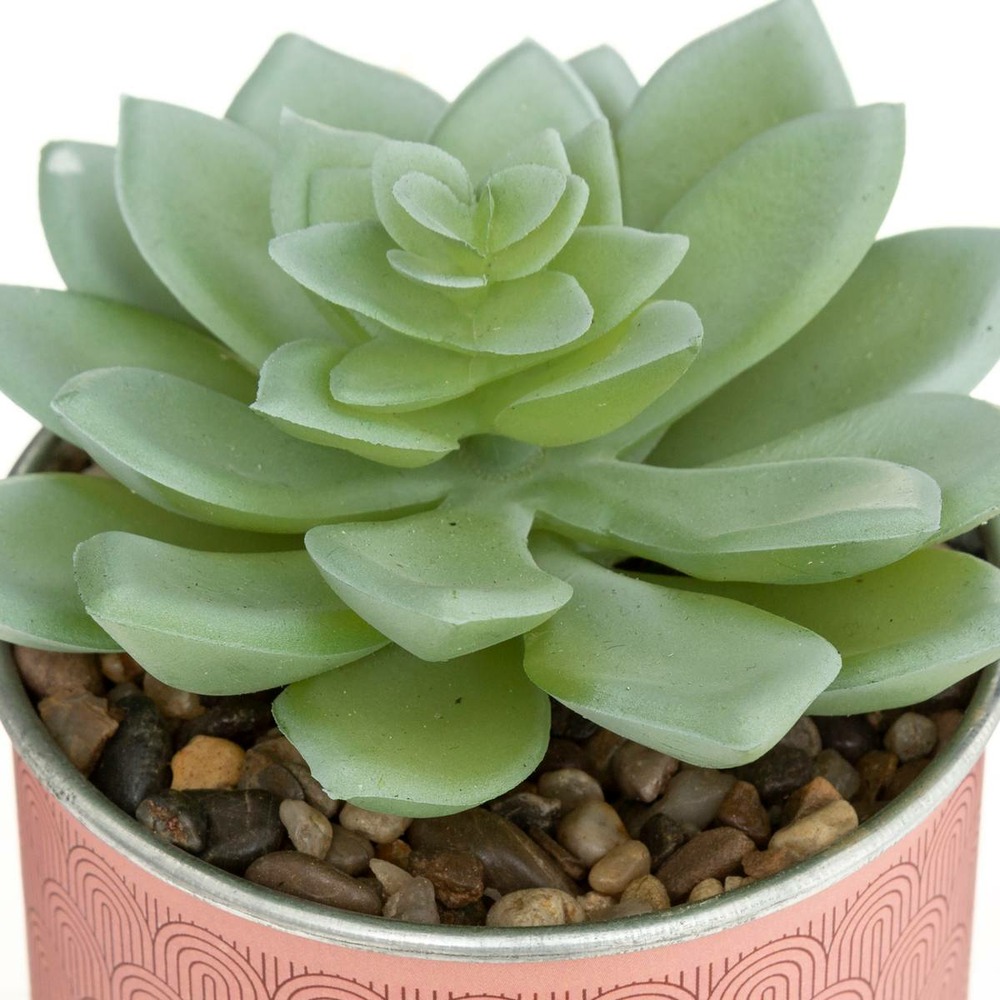 Plante artificielle pot en zinc avec message h 16 cm