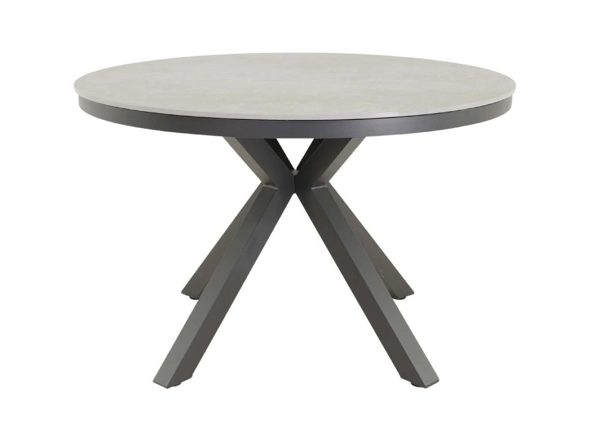 Lesli Living Davos Ø 118 cm tuintafel - Antraciet