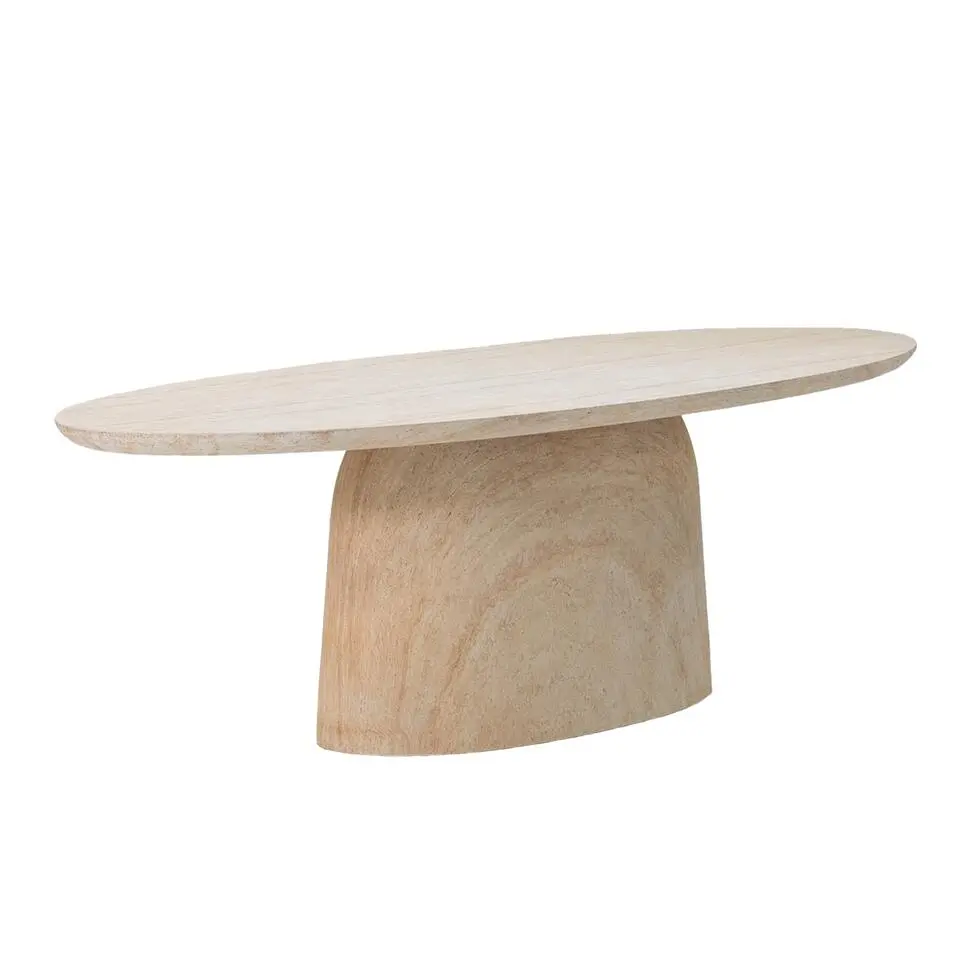 Tuintafel Ovaal - Naturel Travertin - 200x100x74cm - Myrna