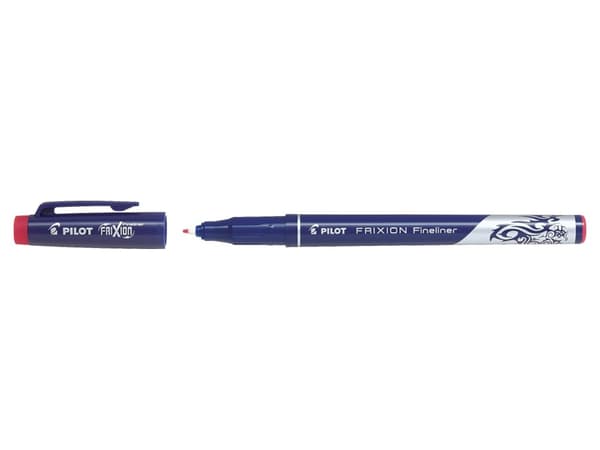 Fineliner Frixion, 4-pack, Svart/Grønn/Blå/Rød, Pilot