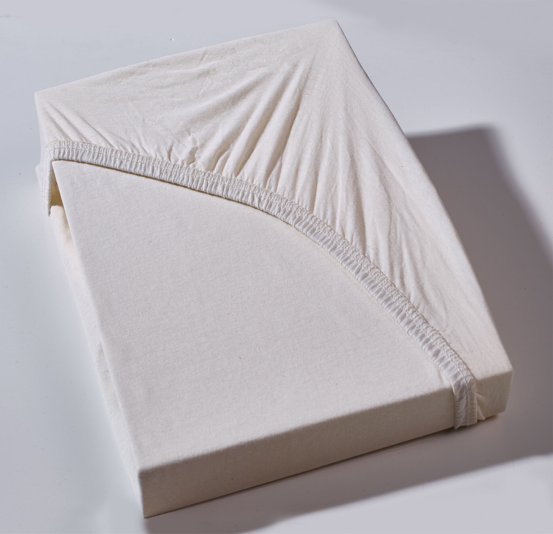 Vario Jersey-Spannbetttuch 90-100 x 200 cm ecru