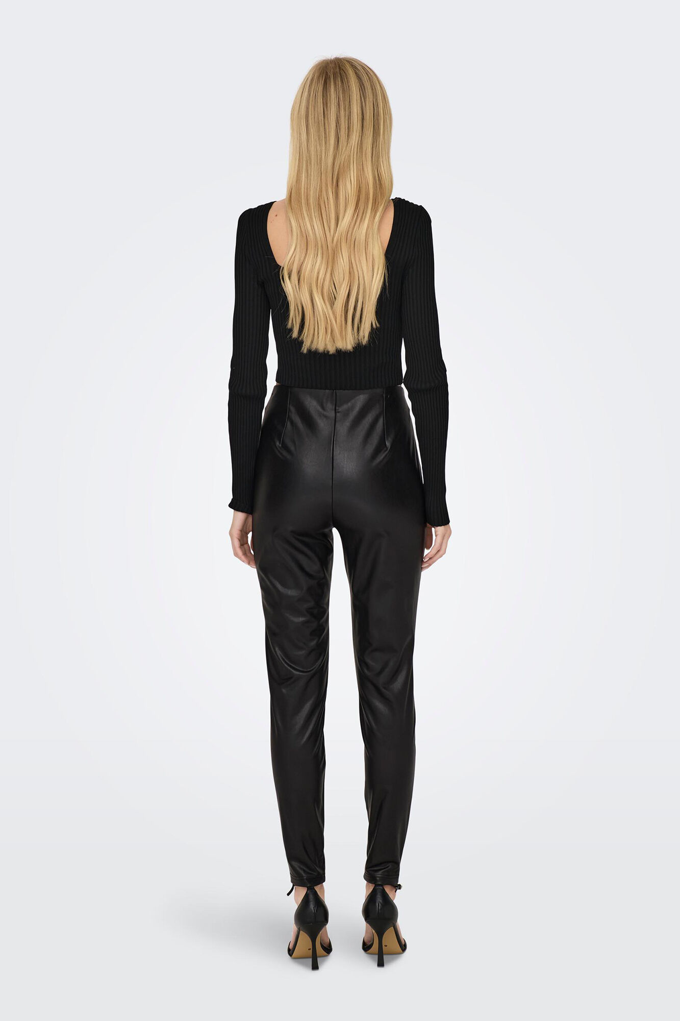 Leggings com efeito de couro