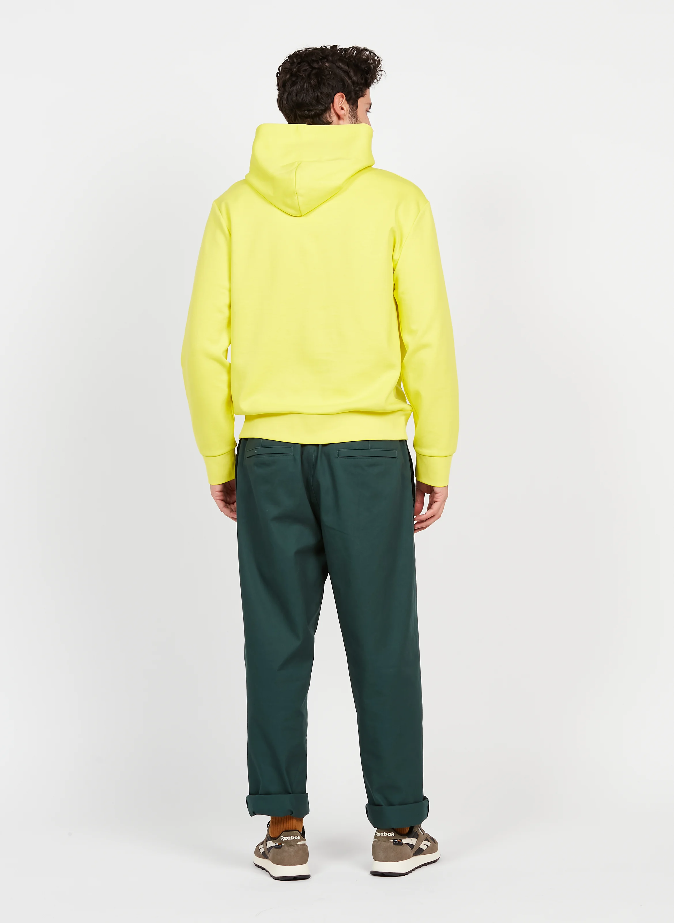 Pantalon droit en coton| Vert