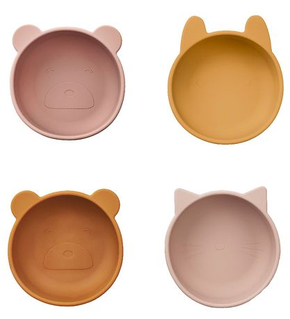 Liewood Sk?le - 4-pak - Silikone - Rosa/Karry/Brun