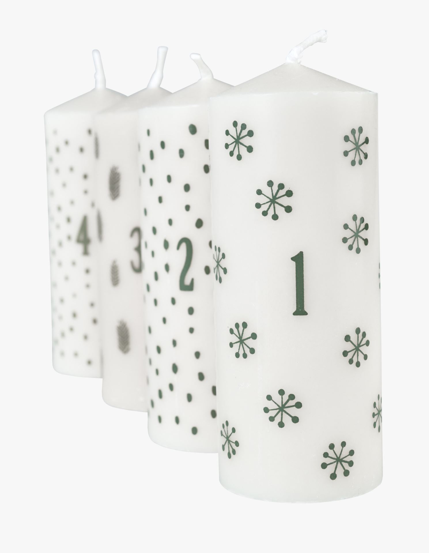 Adventslys offwhite - 10 cm ø 4
