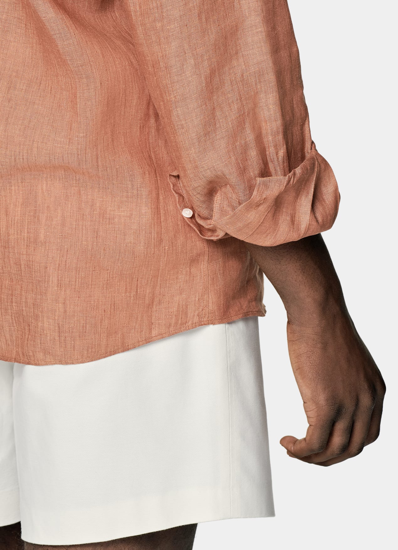 Chemise coupe ajustée, orange