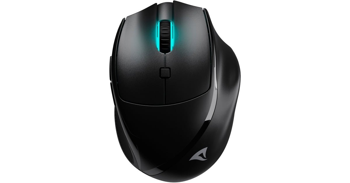 SharkoonOfficePal M25W muis  (Zwart, 400 - 4000 dpi, RGB, 2,4 GHz / USB)