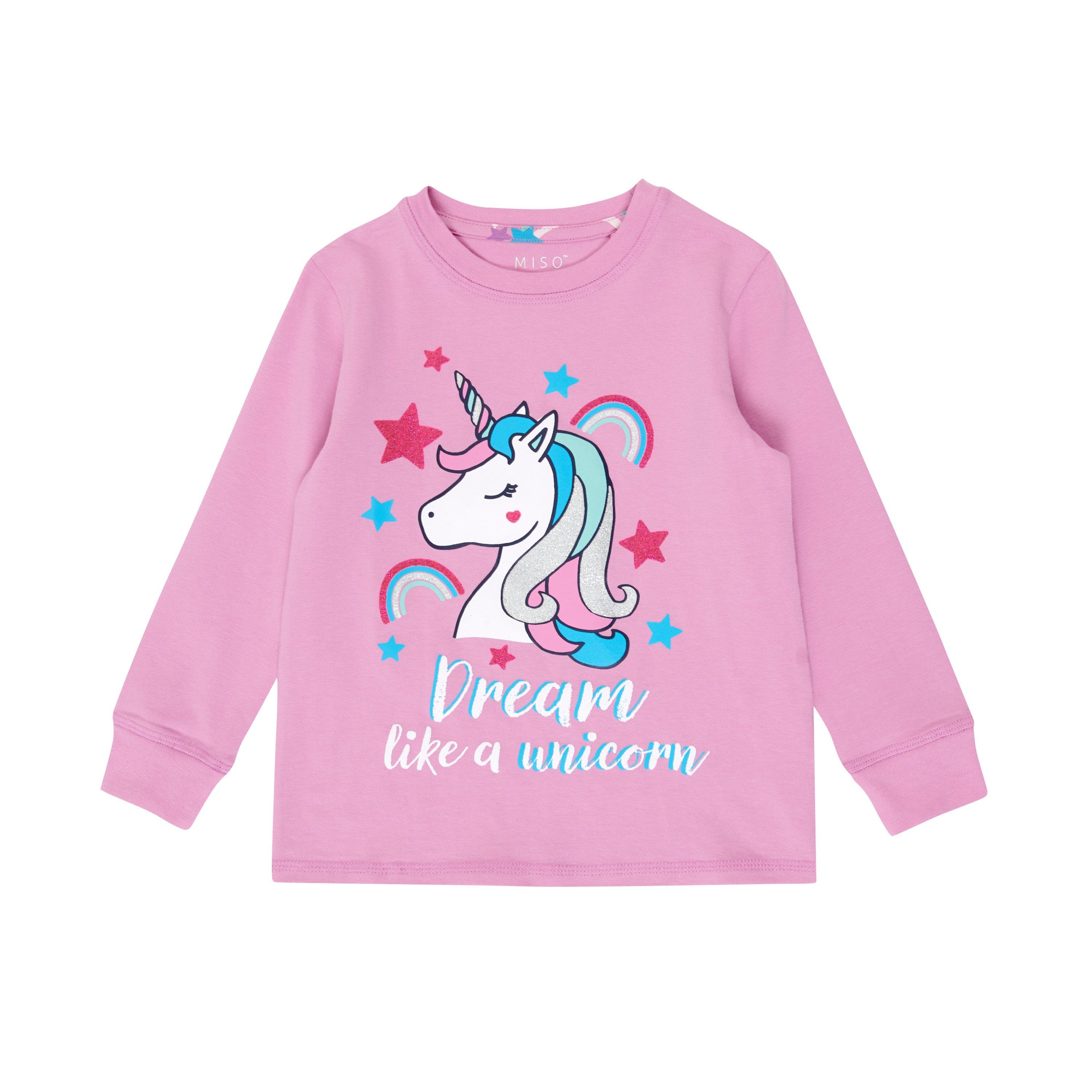 Miso Kids Girls 3 Pack Unicorn Pyjama Set