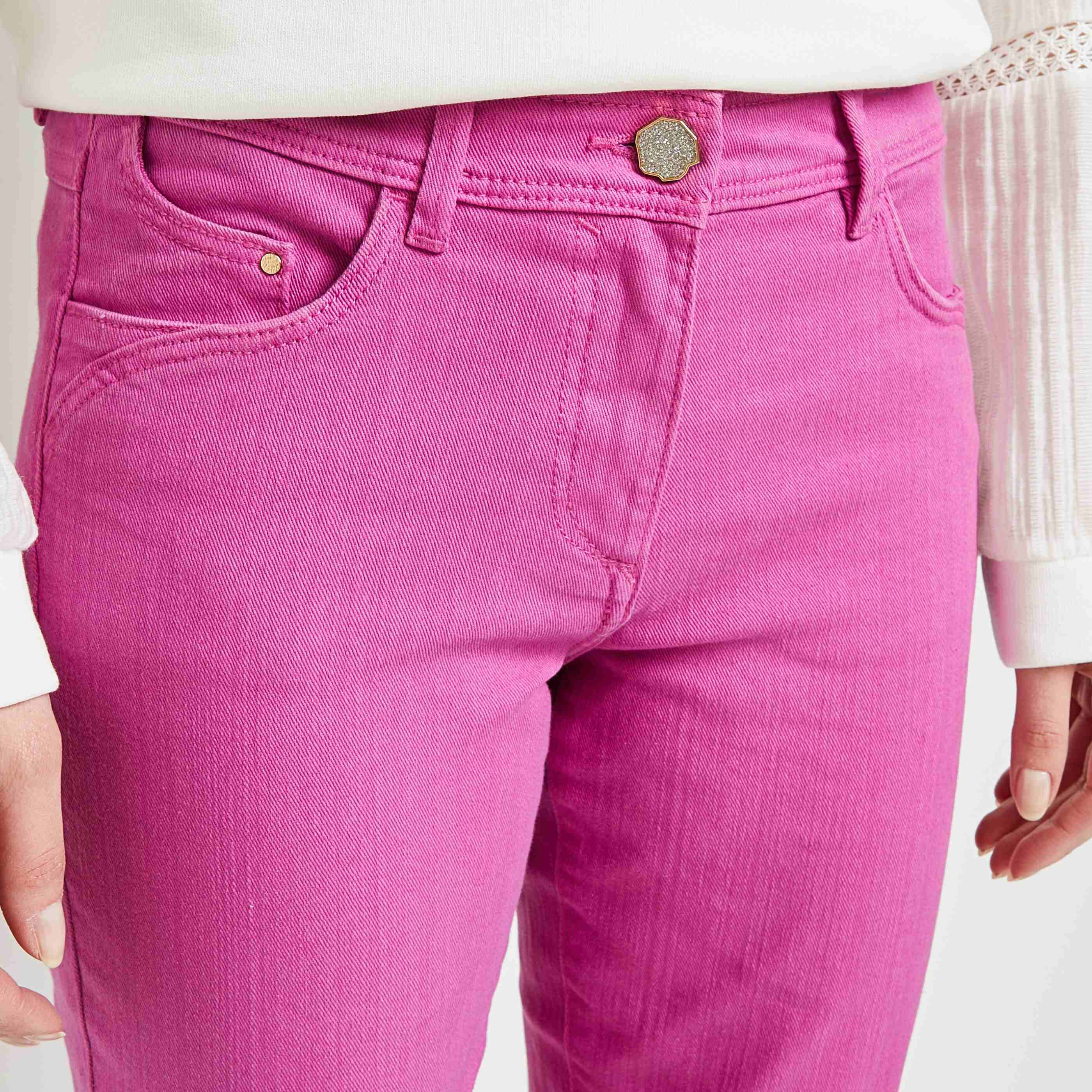 Jean 7/8 CANCUN femme - FUSHIA