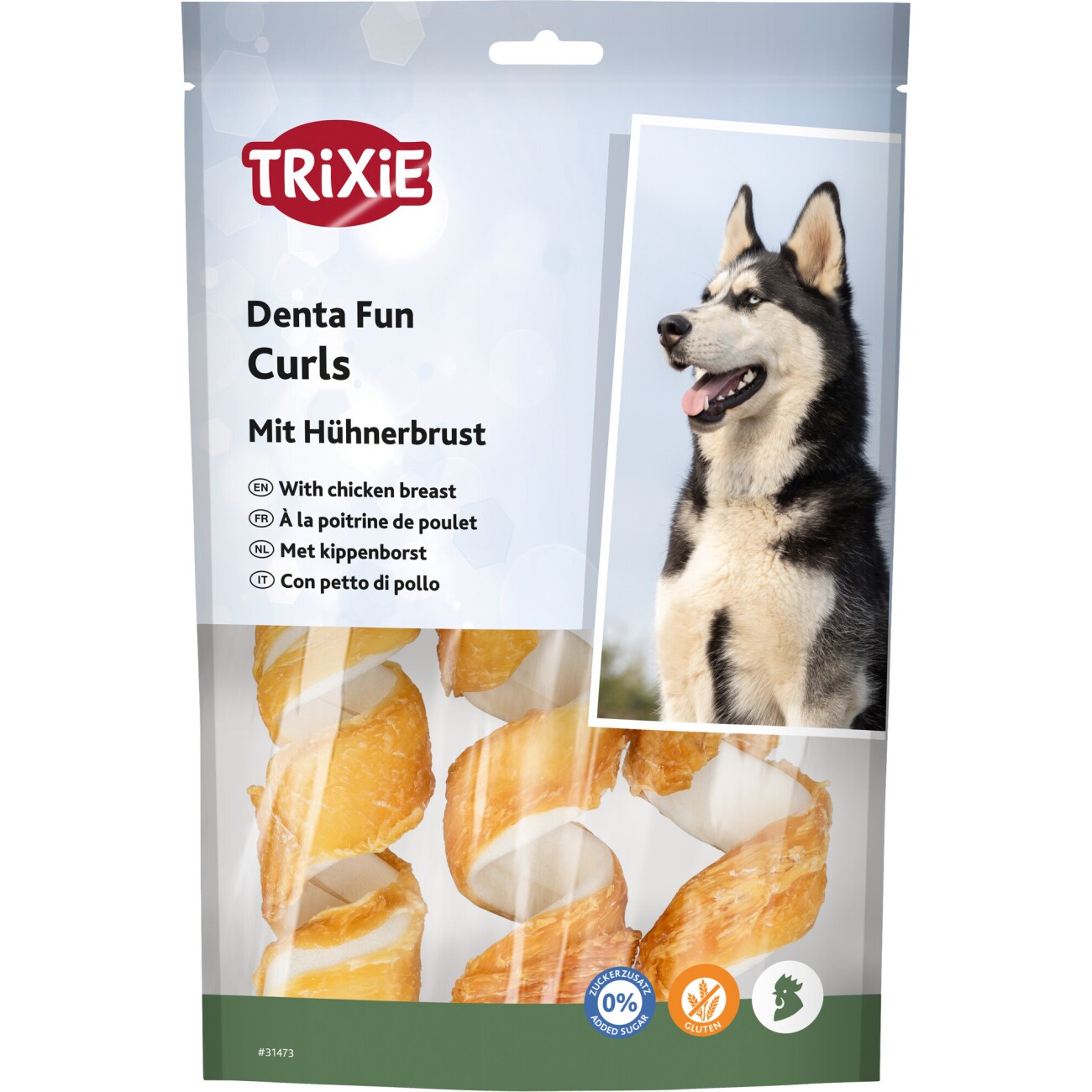 Trixie Denta Fun Chicken Chewing Curls 3 Stück