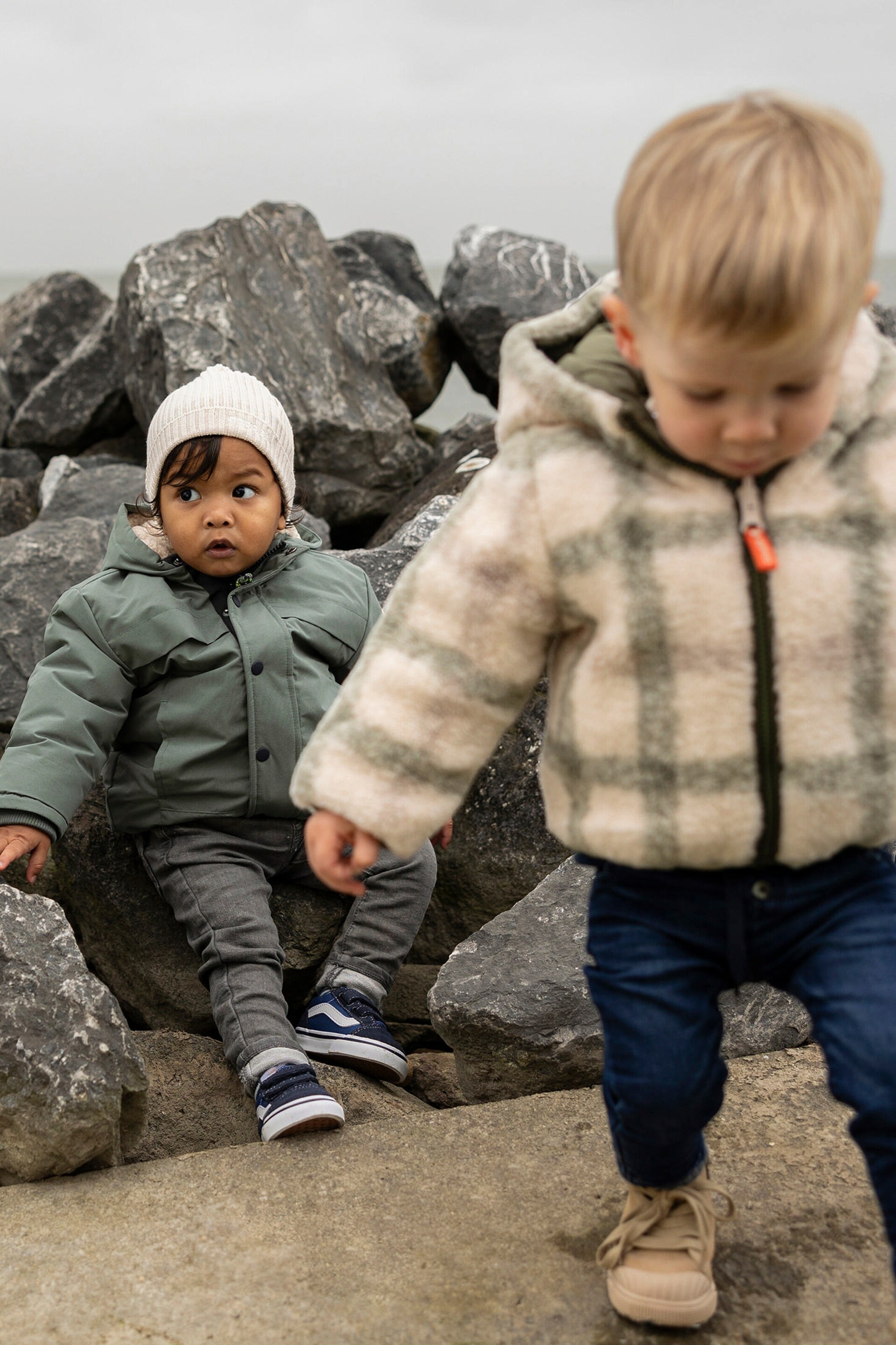 Noppies Baby Winter jacke Galar - Reversible Dusty Olive