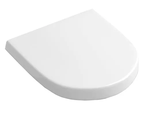 Villeroy & Boch 9M68S101, Aflang, Hårdt toiletsæde, Hvid, Rustfrit stål, Hærdet plast