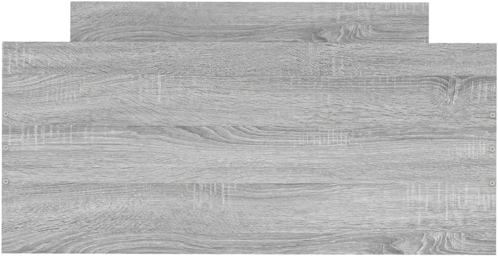 Bettgestell, Seniorenbett Polsterbett Bettsystem Bett Geeignet für Hotel Wohnung Gästezimmer Schlafzimmer Grau Sonoma 100x200 cm Holzwerkstoff
