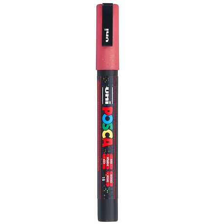 Posca Tusch - PC-3ML - Rød m. Glimmer