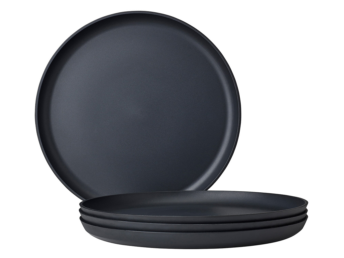Mepal Silueta 260 mm set van 4 platte borden - Black