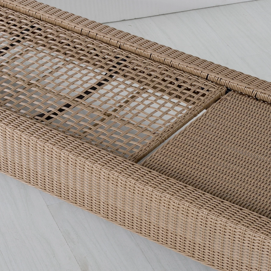 Outsunny Gartenliege mit Kissen beige, creme