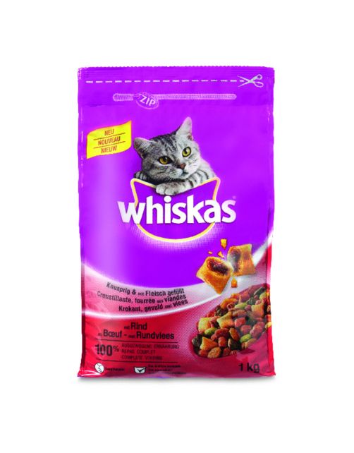 Whiskas Brokjes Adult - Kattenvoer - Rund 1 kg