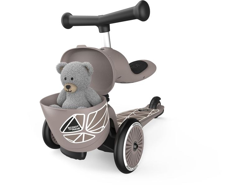 Scoot and Ride Scooter Brown lines Braun Scooter mit Sitz