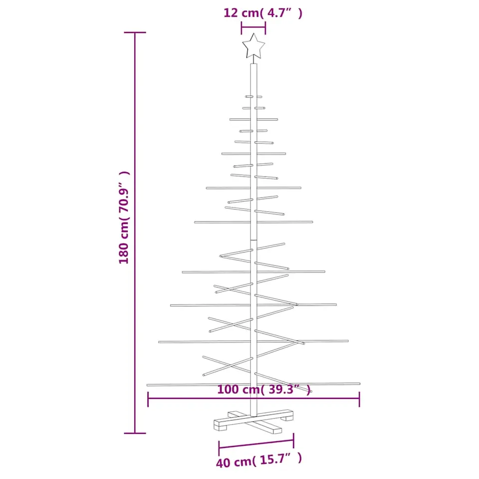 vidaXL - Kunstkerstboom - Bruin - 180 cm