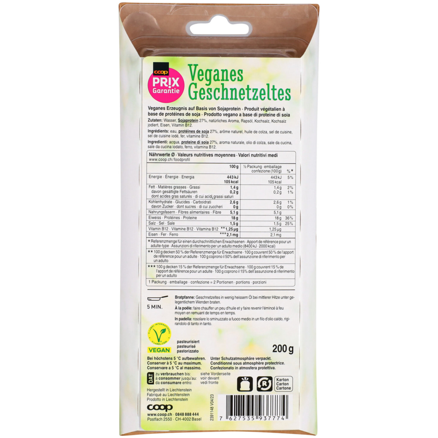 Prix Garantie veganes Geschnetzeltes -