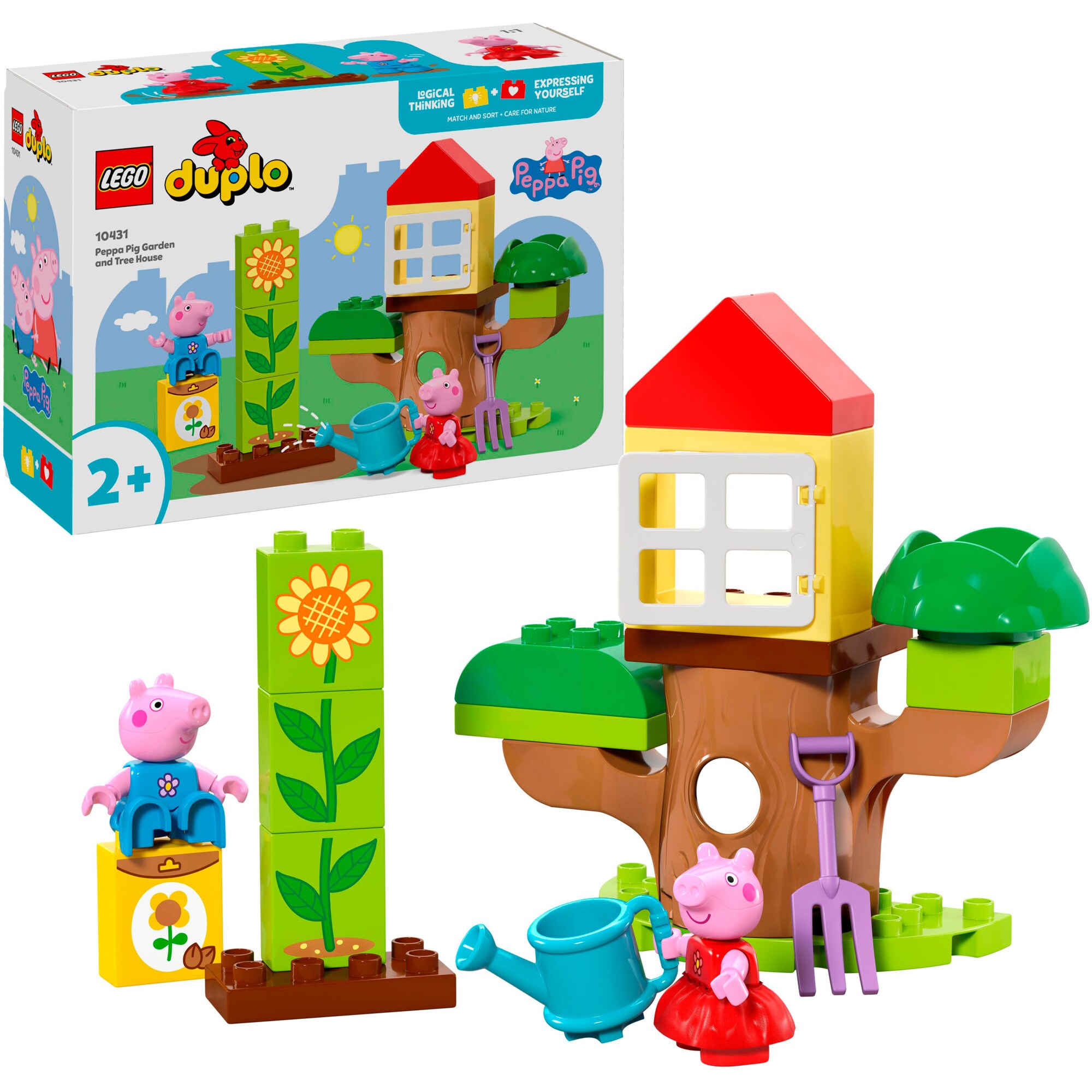 LEGO Konstruktionsspielzeug DUPLO Peppas Garten mit Baumhaus