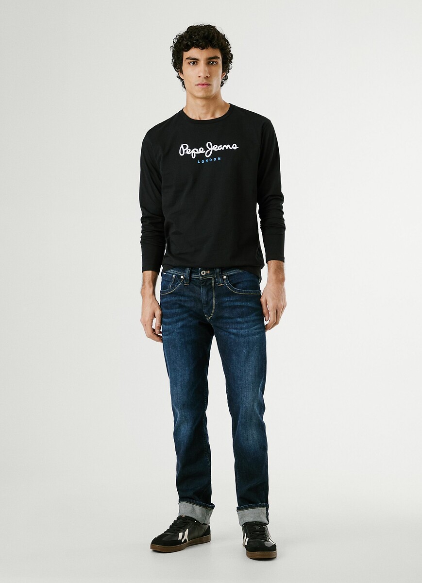 PEPE JEANS<br>Camiseta de manga comprida com gola redonda Eggo